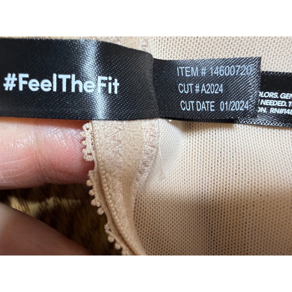 Torrid Size 2 Beige Nude Lace Bralette Removable Pad Convertible Strapless 18/20 - Picture 6 of 7